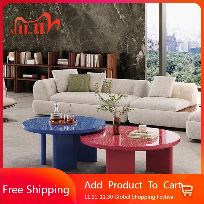 

Cute Designer Coffee Table Aesthetic Small Space Saving Unique Minimalist Side Table Mini Simple Mesas Bajas Salon Furniture