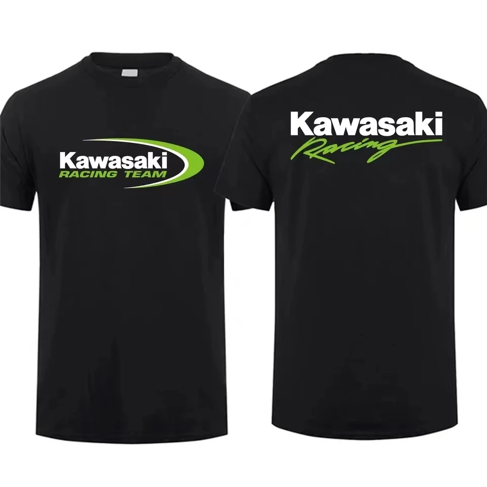 2024 Men T Shirt Casual Kawasaki Racing Team T-shirt Graphic Oversized Sports Tops Breathable Comfortable Streetwear S-4XL