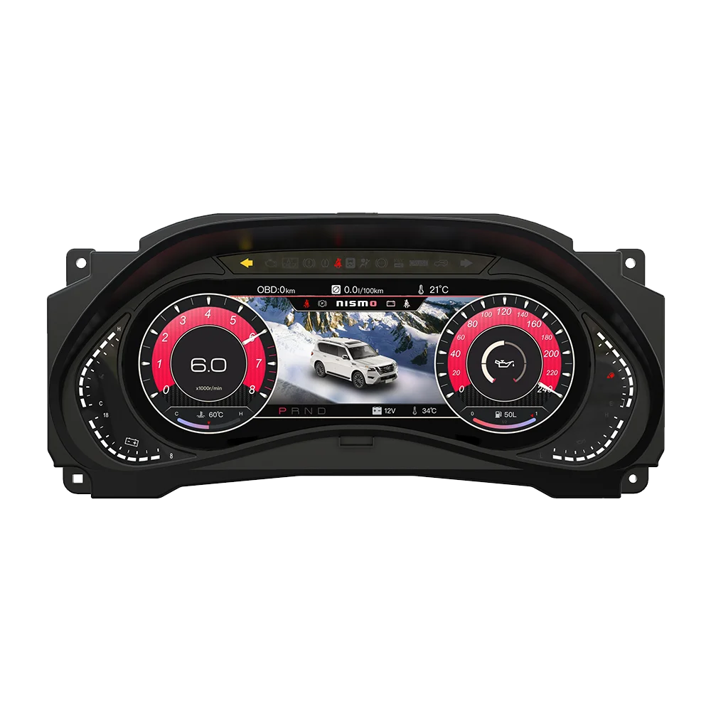 12.3 Inch Screen LCD Gauges For Nissan Patrol Armada Infiniti QX80 QX56 2010 - 2023 Digital Instrument Cluster Speedometer Panel