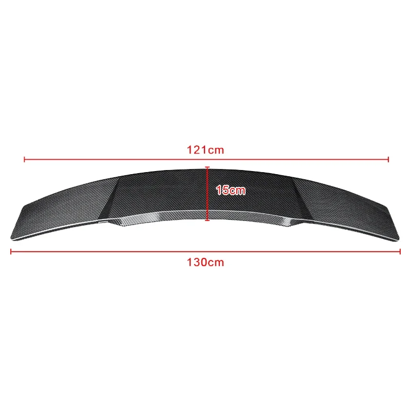 For Hatchback Sedan Universal ABS Intelligent Electric Lift Spoiler Led Light Trunk Wing Lip Carbon Fiber Look Car Modification