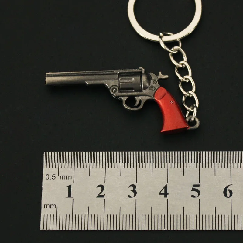 5cm Mini Gun Model Keychain B Model Jewelry Weapon Metal Pendant Key Chain Chaveiro Bag Car Key Holders Gift For Kids Men
