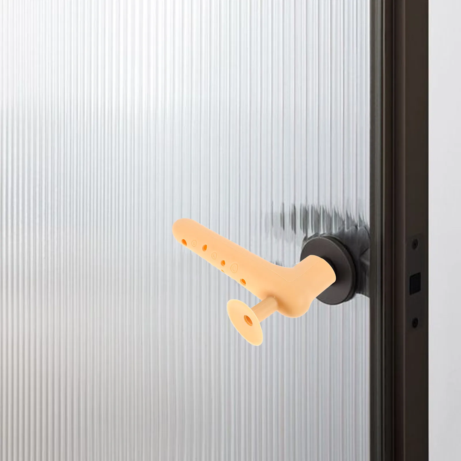 

2Pcs Door Handle Protective Cover Sleeve No-Drill Soft Anti-Collision Door Handle Safety Covers for Home Office Use