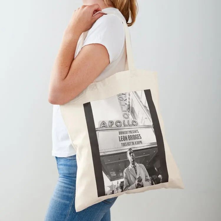 

Leon Bridges Concert Apollo Tote Bag shopper bag women Women's shopping bag Canvas stote cute pouch