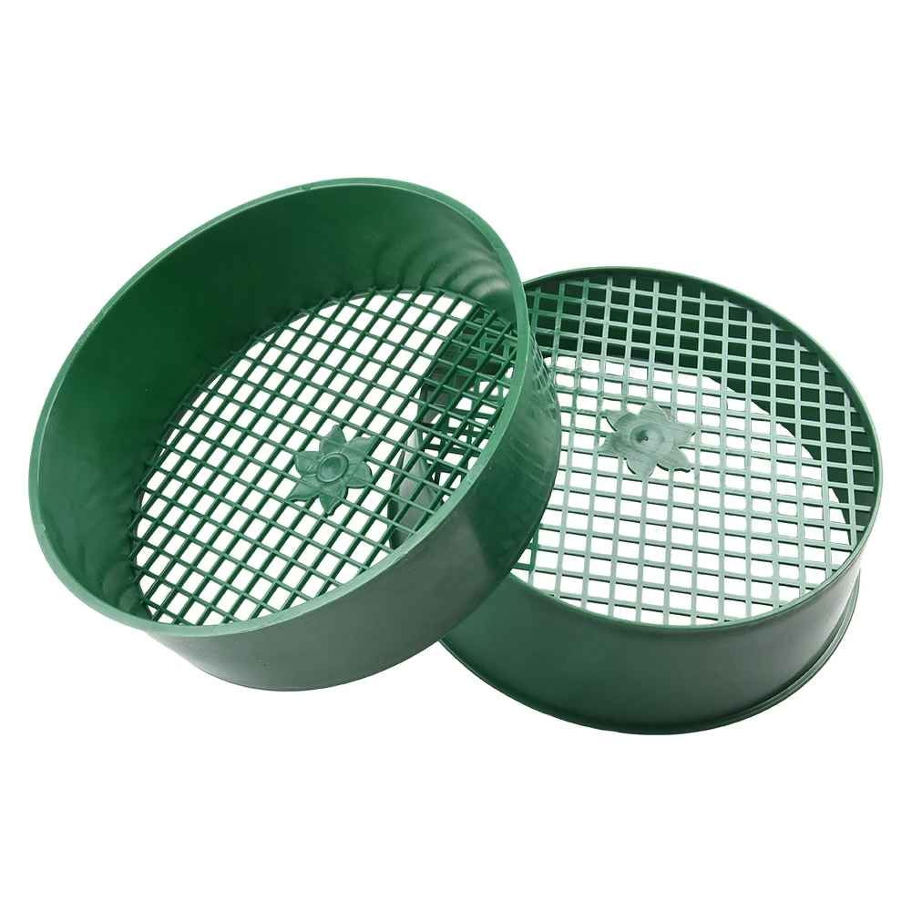 Set of 2 Garden Soil Sieves with Mesh Screen for Screening Small For Gravel Sand and Compost Soil for Gardening and Balcony Use