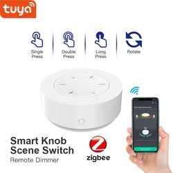 Tuya Zigbee Smart Knob Controller Scene Switch,Smart Life Dimmer Button,Linkage Control For Home Automation, Hub Required