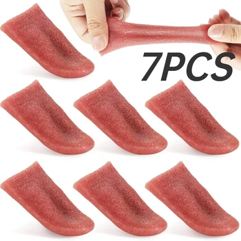 Lengua falsa de Halloween, juguete falso realista, lengua estirable, trucos de utilería, accesorio de broma para accesorios de truco de magia