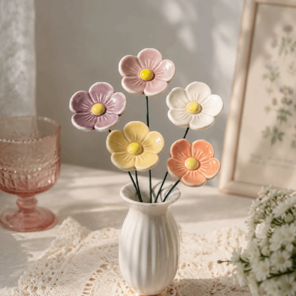 3er-Set Bunte Bienen- und Schmetterlings-Wasserspender aus Keramik – Garten-Deko, Bienen-Tränke, DIY-Geschenke, Künstliche Blumen fürs Büro