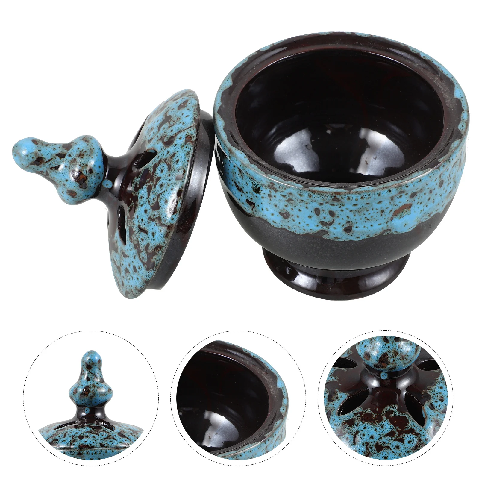 

Ceramic Incense Holder Stylish Desktop Burner for Incense Cones Sticks Home Office Purifying Air Decorative Indoor Ornament