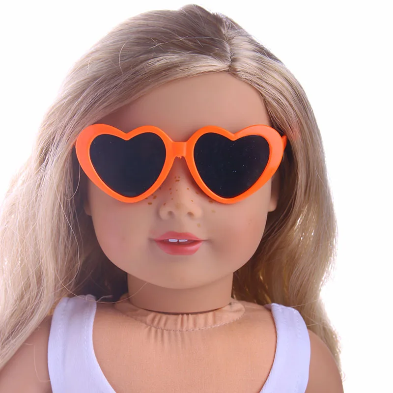 Doll Clothes Shape Frame Sunglasses Fit 18 Inch American Doll Accessories&43Cm Born Doll Baby For Our Generation Girl\'s Toy