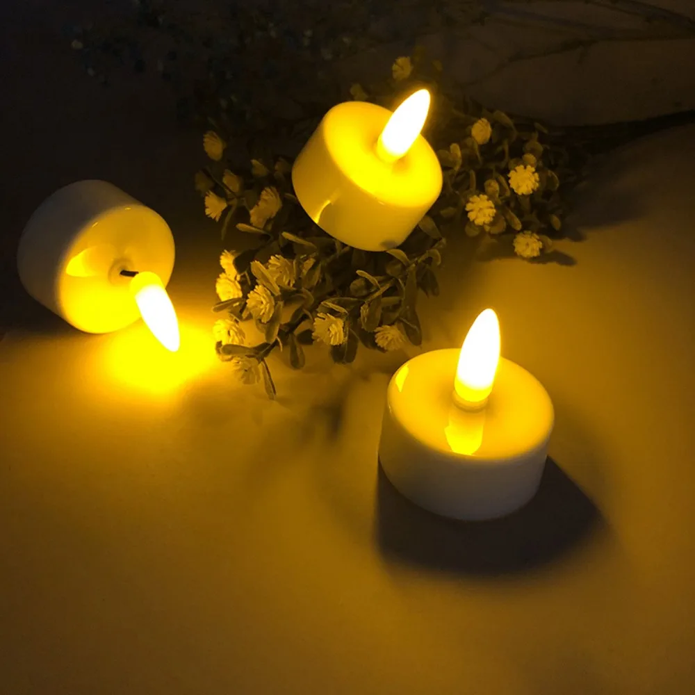 4-12Pcs LED Flameless Candle Light Battery Operated LED Creative Candles Tea Lights Halloween Christmas Party Decor Candle Light image 3