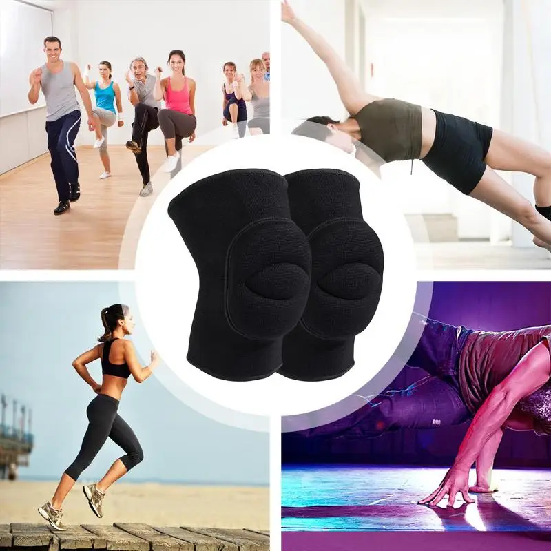 1Pair Sports Knee Pad Adults Kid Dance Knee Protector Elastic Thicken Sponge Knees Brace Support Gym Yoga Workout Training