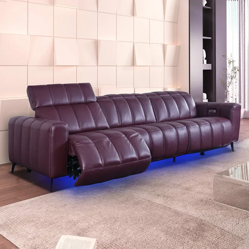 Electric functional sofa zero against the wall modern simple piano keys small apartment straight row living room