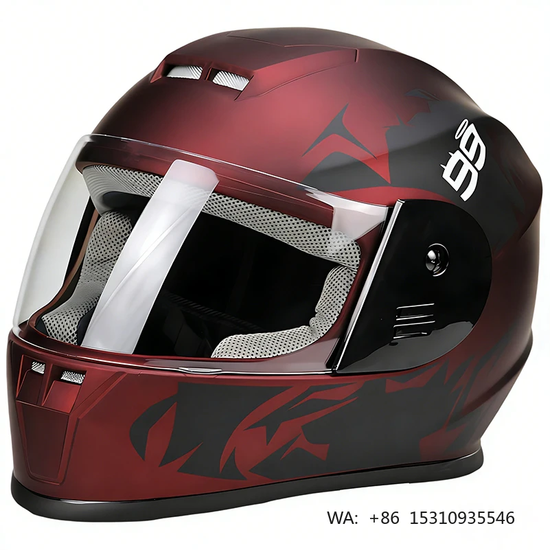 

DOT Approved Capacete De Moto ABS Full Face Motorcycle Helmet Quick Release Closure Motorcycle Racing Helmet