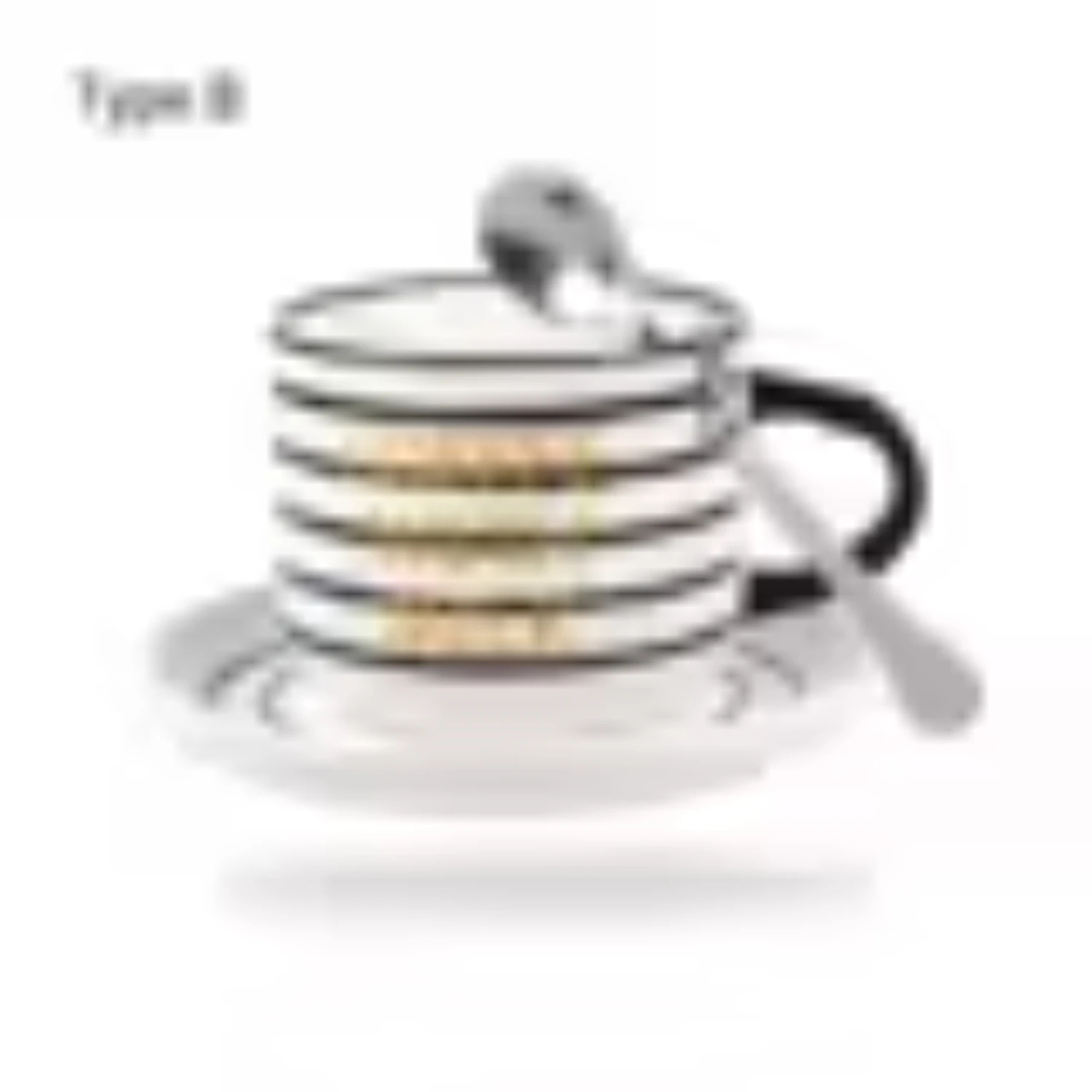 Nordic Style Ceramic Coffee Cup Set with Utensils and Cups – Minimalist Design