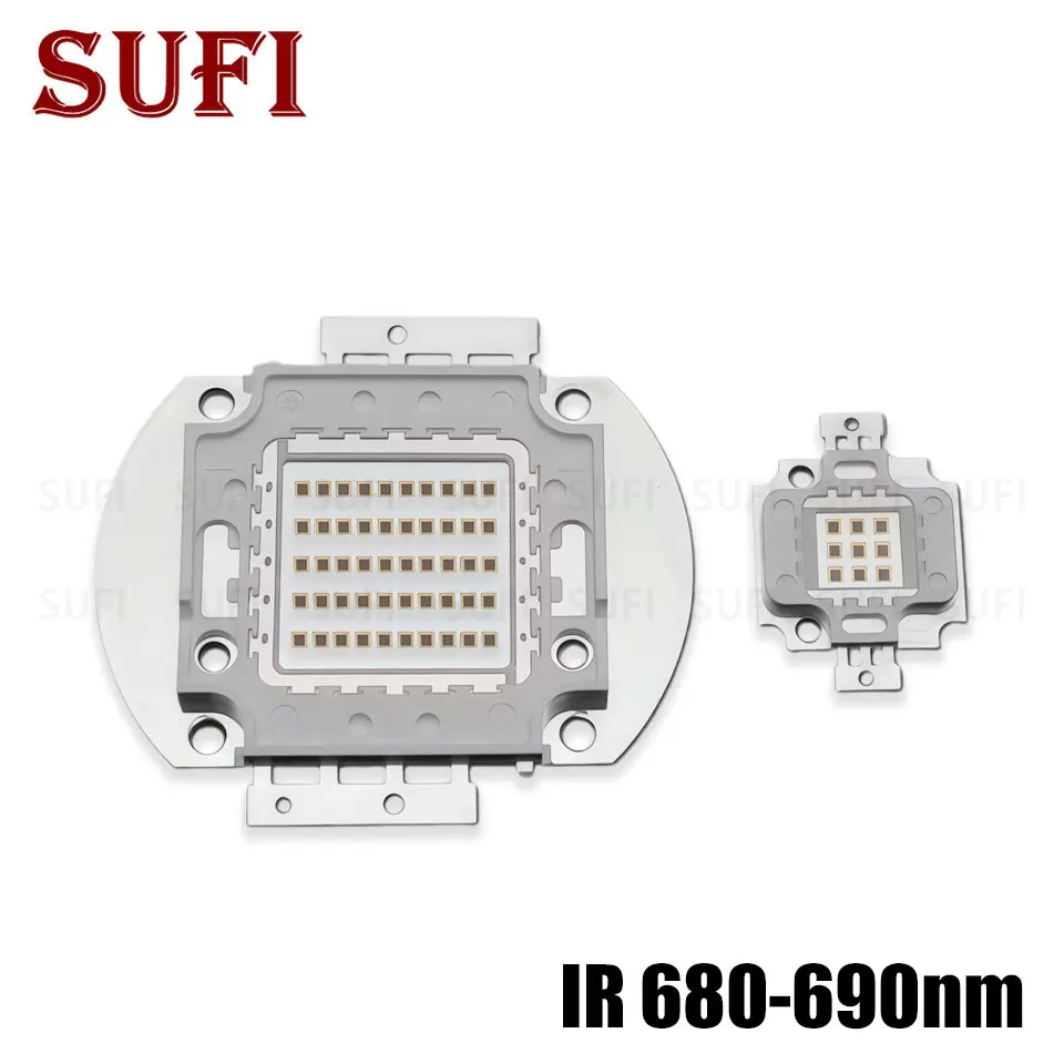 3W 5W 10W 20W 30W 50W 100W Infrared IR680-690nm LED Chip Integrated Radiation Bulb Lamp Beads Detect Sensor Laser Flashlight