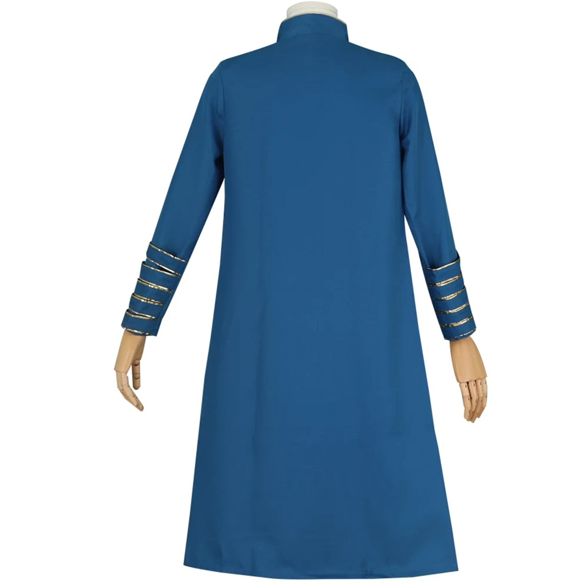 Vergil Cosplay Costume Long Coat Jacket Blue Trench Coat Anime Halloween Party Uniform - view 2