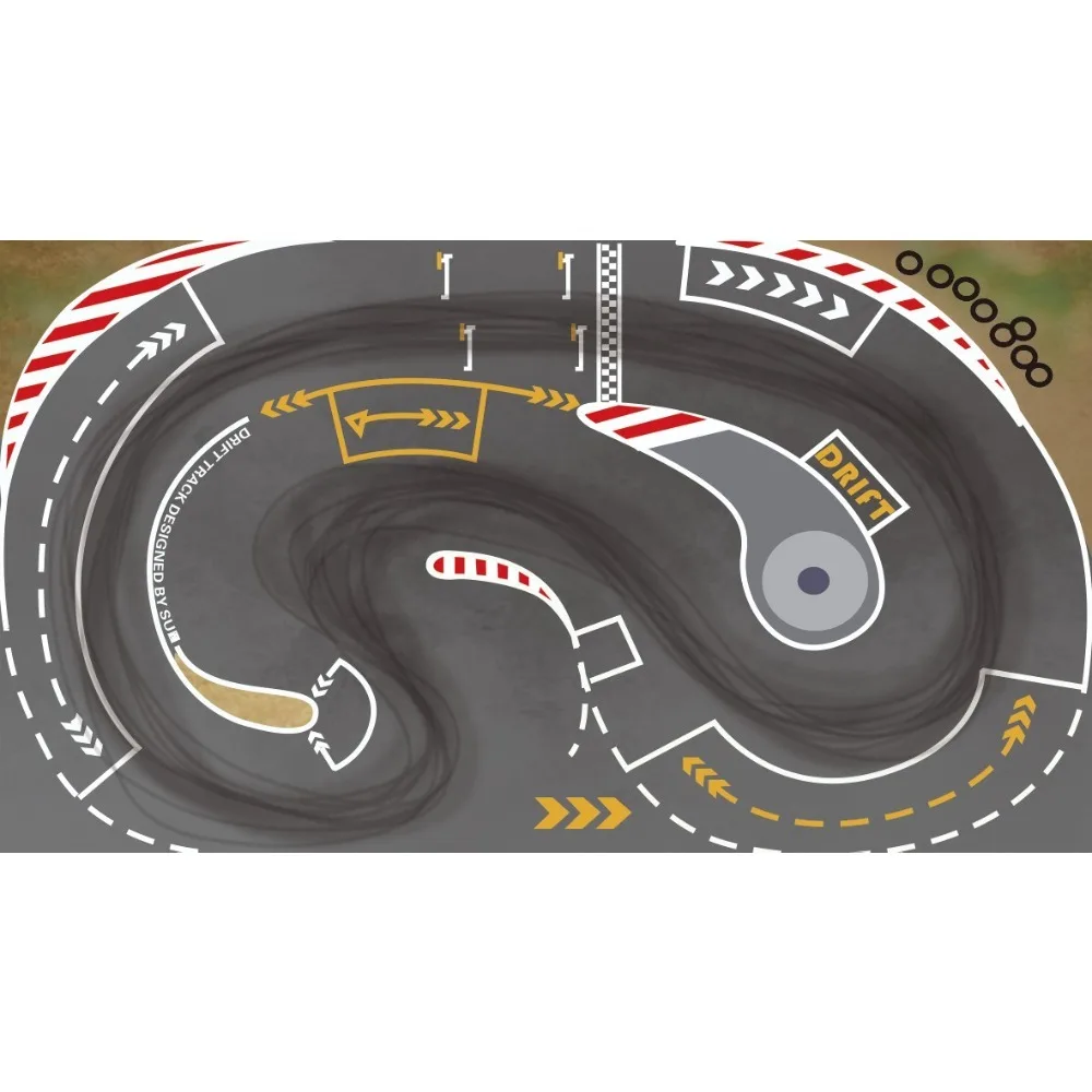 RC Micro Drift Custom Race Track Mat For 1/28 MINI-D Compatible 1/24 Scale AWD RWD Model Car Competition Spare Accessories