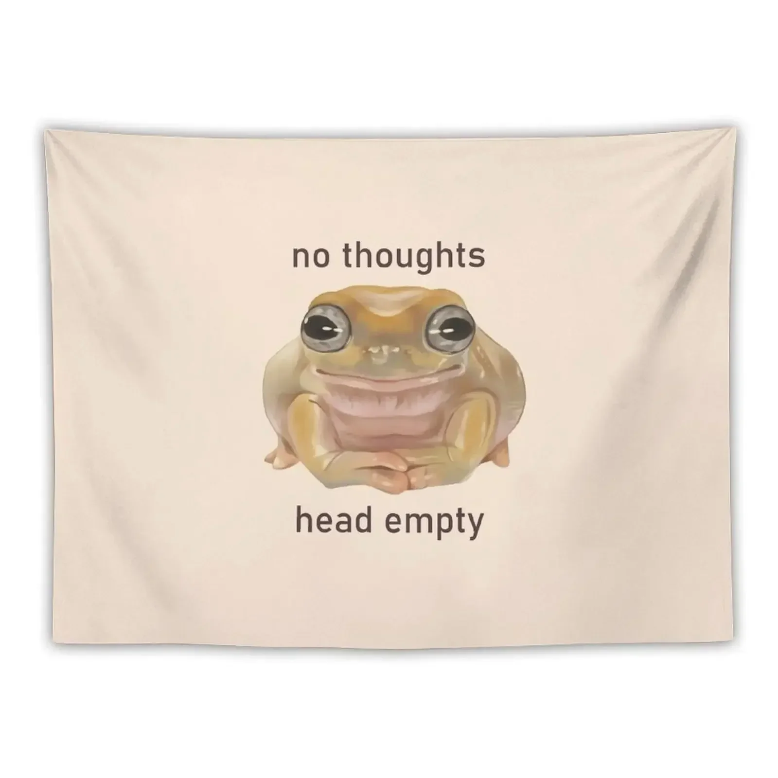 

No Thoughts, Head Empty Frog Tapestry Bedroom Organization And Decoration Wall Carpet Wall Hanging Wall Tapestry