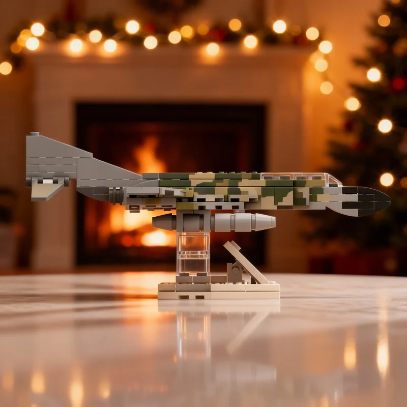 119 Piezas MOC USAF McDonnell Douglas F-4 Phantom II, Sets de Diseño y Creación, Bloques de Construcción de Modelos, Arquitectura, Juguetes de Regalo de Navidad