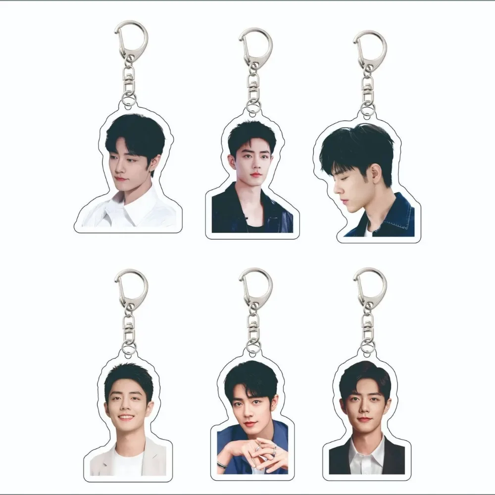 Xiao Zhan's Peripheral Acrylic Keychain Self-made Handsome 2D Flat Pendant Collection Commemorative Figurine Ornament Decoration