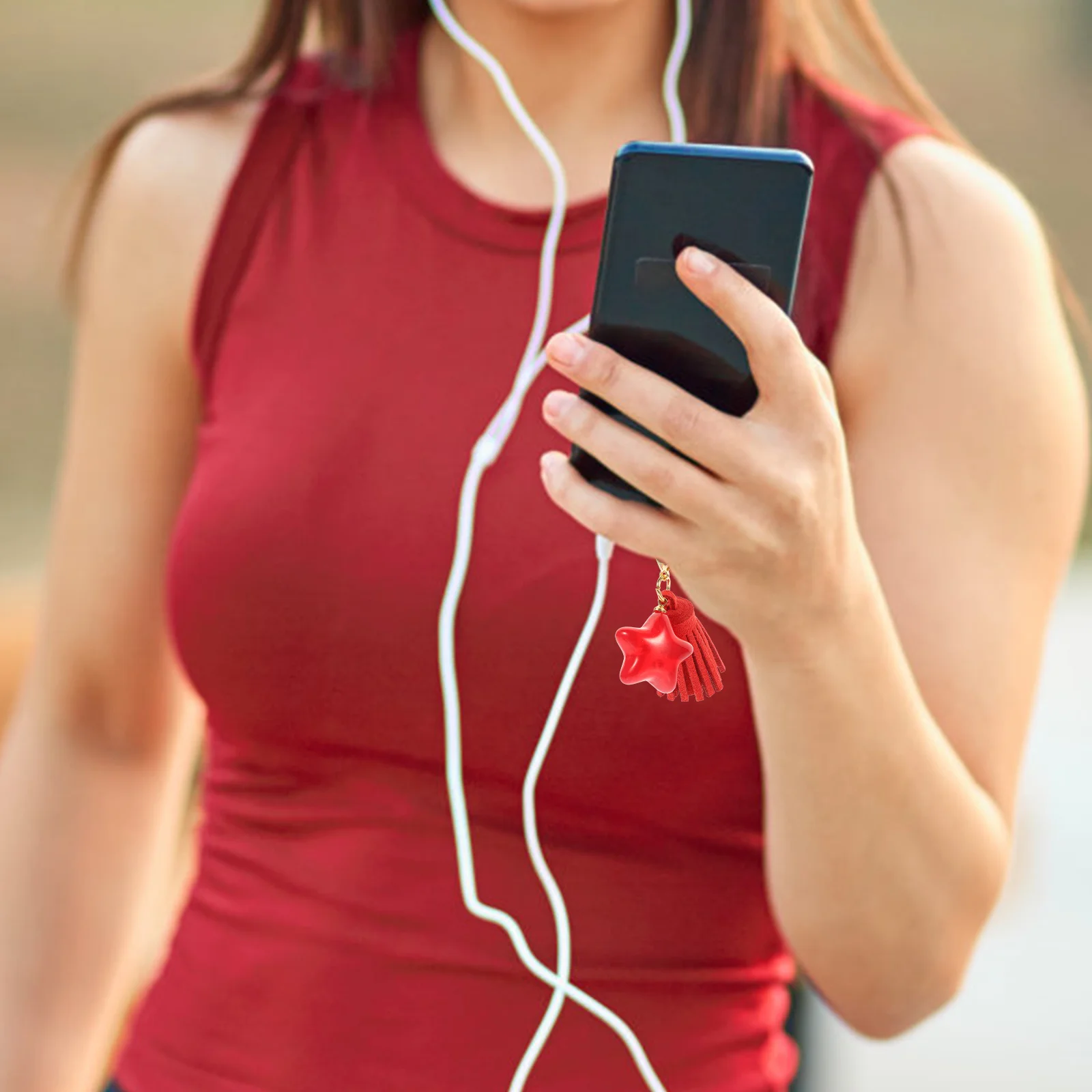 20Pcs Colorful Pentagram Star Phone Pendant Creative Hanging Decor for DIY Keychain Backpack Cellphone Accessory Macrame