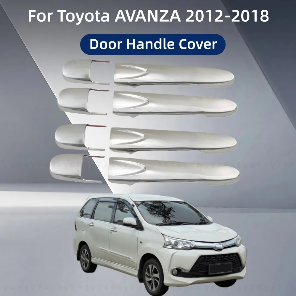 

Car Decoration Accessories Plated Door Handle Bowl Covers Trim Paste Style For Toyota AVANZA 2012 2013 2014 2015 2016 2018