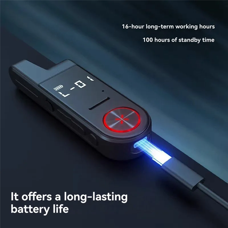 Ultra-Thin 48G Mini Walkie Talkies Analog UHF Radio Type-C Fast Charging With Display For Beauty Salon Book Store