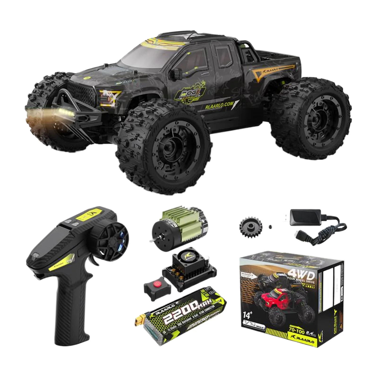 

Gladiator 1/14 Monster Truck 4WD автомобиль с дистанционным управлением профессиональный класс электрический 100 км/ч высокоскоростной гоночный внедорожный автомобиль игрушка для взрослых