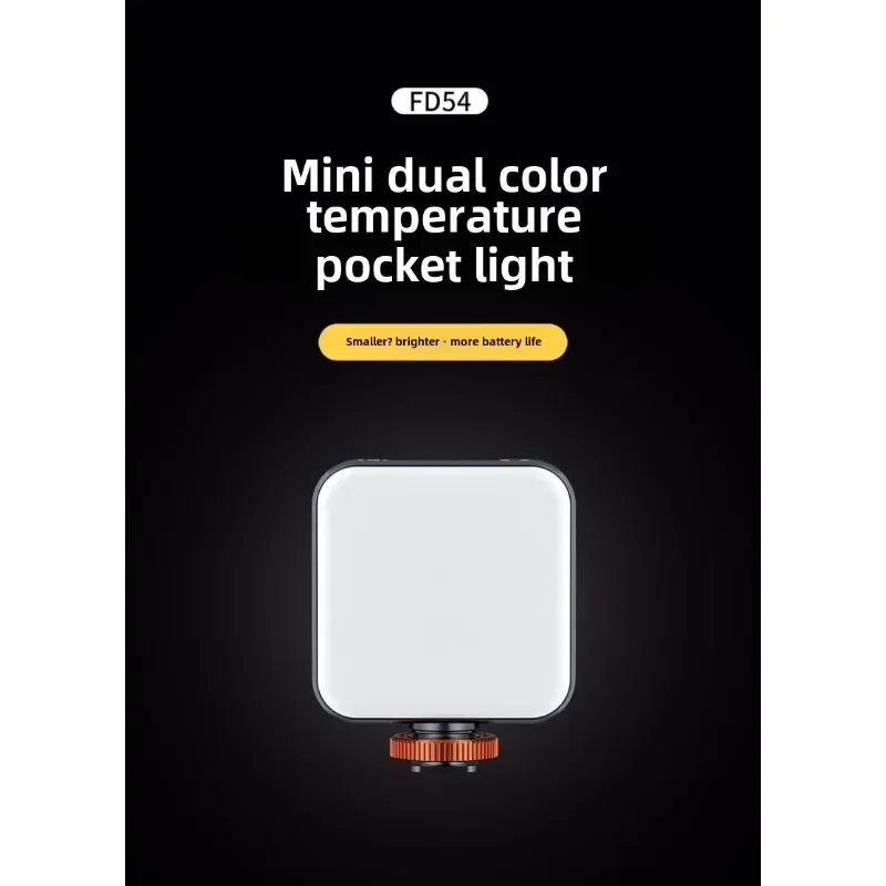 Luce video a LED VRIG sulla luce della fotocamera 2500-7500K Mini luce di riempimento Vlog con illuminazione fotografica di tipo C