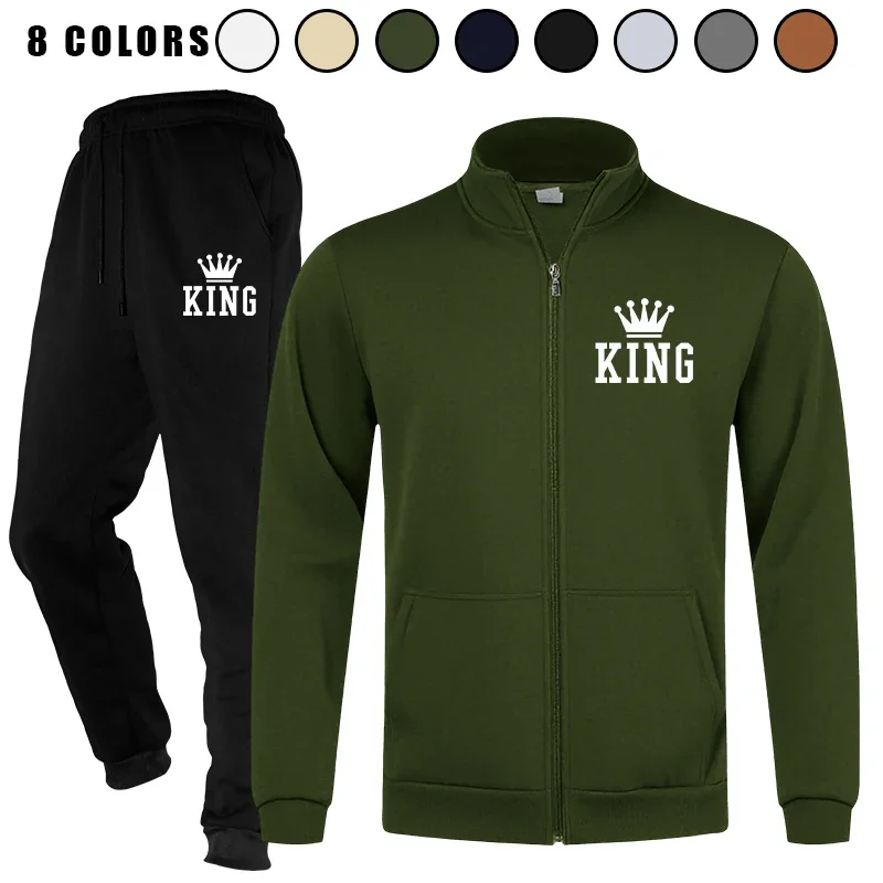 

Men's Full - Zip 2 Pieces Workout Sweatsuit Tracksuit Athletic with Active Jackets and Pants