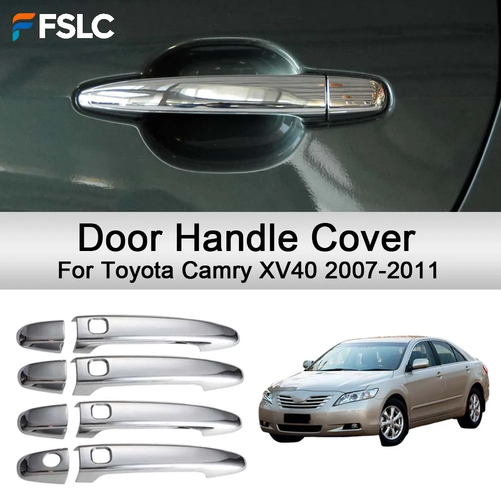 

Car Decoration Door Handle Cover For Toyota Camry XV40 2007-2011 Silver Cars Accessories Exterior Styling Upgrade