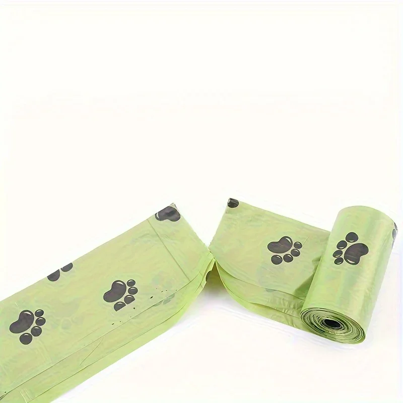 5 rolls Pet Waste Bags, Leak-Proof Poop Bags For Dog Thick Pick-Up Bags With Paw Print Design, Portable Dog Waste Bags For Walks