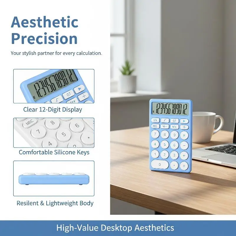 Digits Desk Mini Calculator Big Button Accounting Tool For Students Small Business Supplies