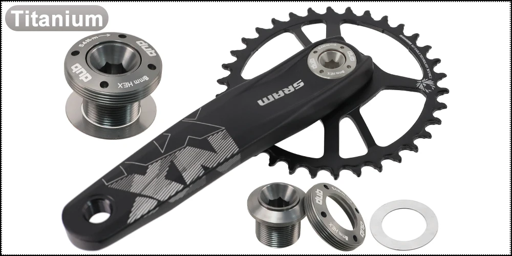 HEPPE Fahrrad Kurbel Arm Kappe DUB Kurbel Abdeckung für SRAM NX/GX/Force/XX1/AXS Kurbel DUB Kappe Kurbelgarnitur Schraube Sram Kurbel Bolzen Feststellschraube – Detail 8