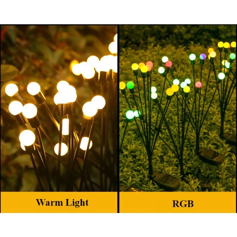 Außenleuchten Solar Rasenlampe Gartenlampe LED windbetriebene Glühwürmchen Bodensteckerlampe für Garten Rasen Landschaft Urlaubslicht