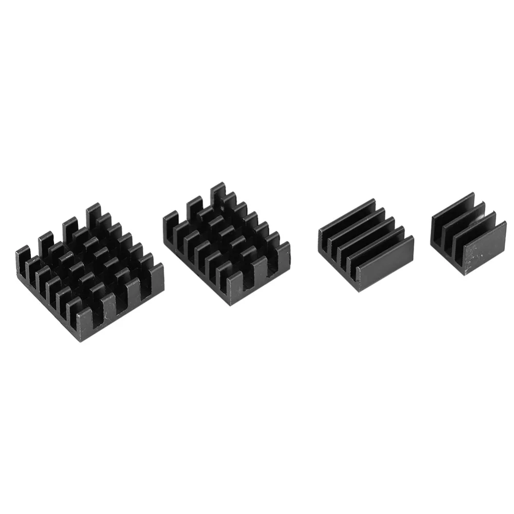 5Set/20Pcs Aluminum Heat Sink for Raspberry Pi with Adhesive Black Aluminum Heat Sink Heat Sink Computer Cooling