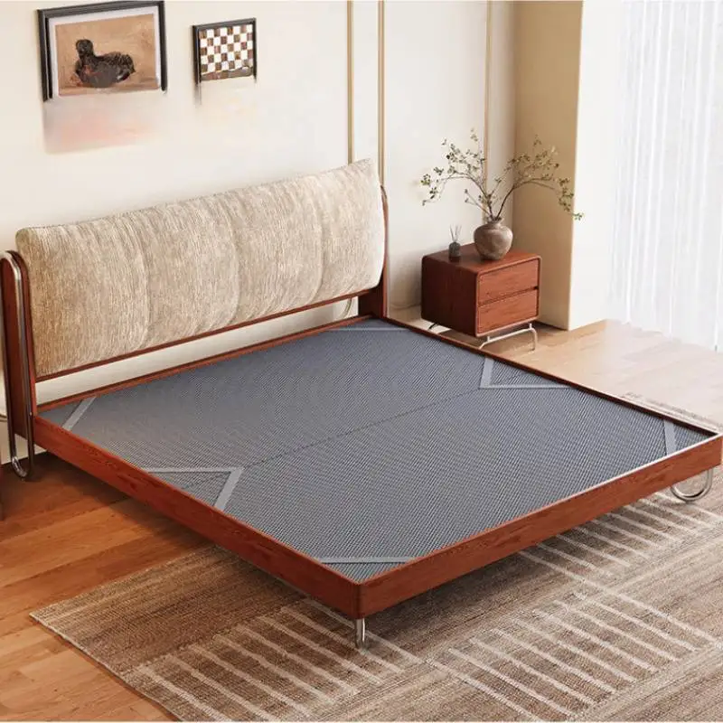 Modern Duver Double Bed Luxury Australia Normal Wooden Adults Double Bed Size Style Floating Cama Matrimonial Furniture For Home