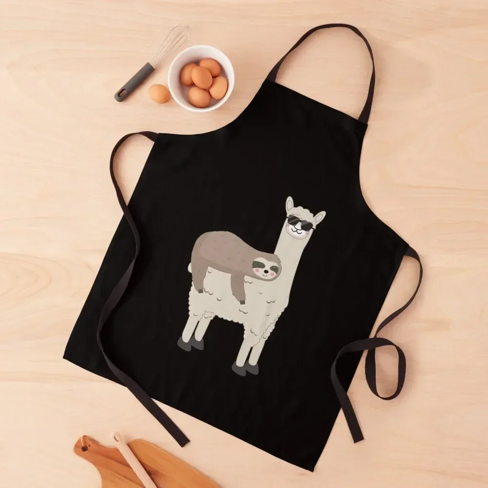 

Llama and Sloth - Funny Alpaca Sloth Gift Apron Kitchen Tools Cooking Apron