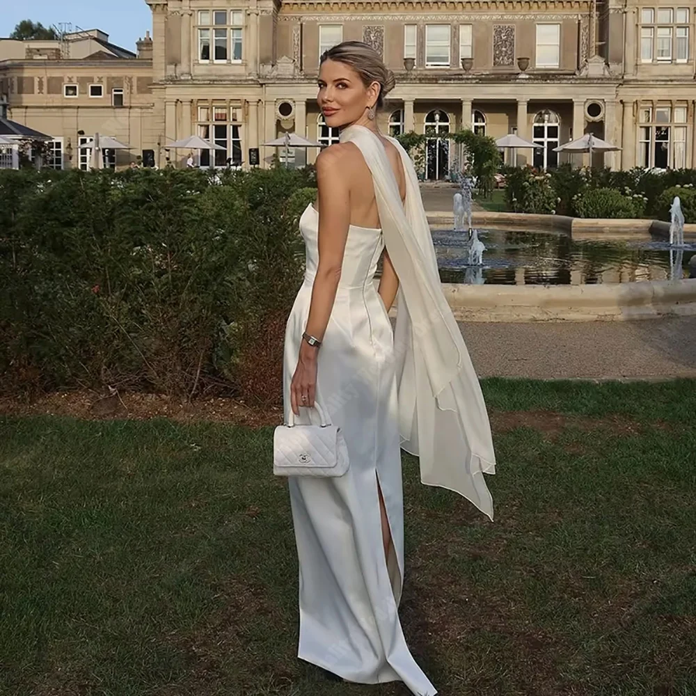 Sweetheart collar Women Bridal Dresses Bright Sexy Strapless Sleeveless Gowns Engagement Banquet Vestidos De Novias Customized