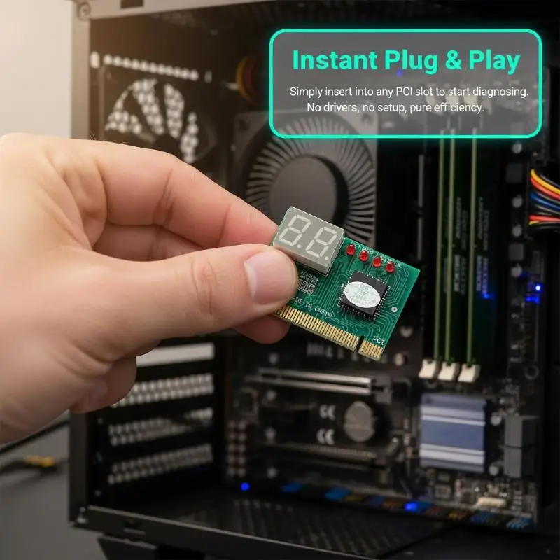 Diagnostic Card For POST Error Code Detection On 286 To P4 Motherboards With 2 Digit Display And Support For PCI And ISA Slots