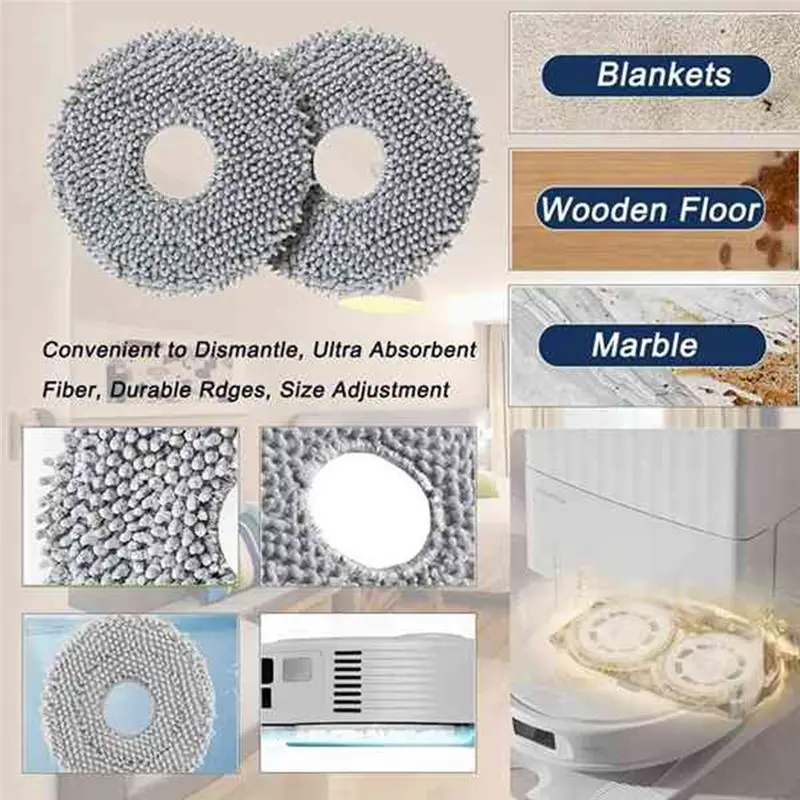 A26F-For Roborock Q Revo S,Qevo Pro,Qrevo Maxv Robot Vacuum Roller Side Brush HEPA Filter Mop Pad Dust Bag