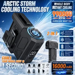 2026 New Upgrade Waist Fan Wearable Waist Fan Light Hands-Free Cooling For Outdoor Jobsite Travel Long