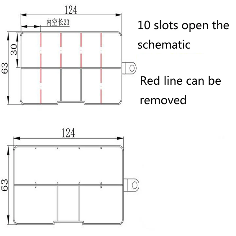 24 Grids Tools Packaging Box Portable Practical Electronic Components Storage Box / Part Box / Tool Box Container
