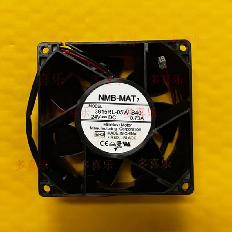

WW 1PCS for NMB-MAT 3615RL-05W-B40 9038 9CM 24V 0.73A 2PIN waterproof inverter fan
