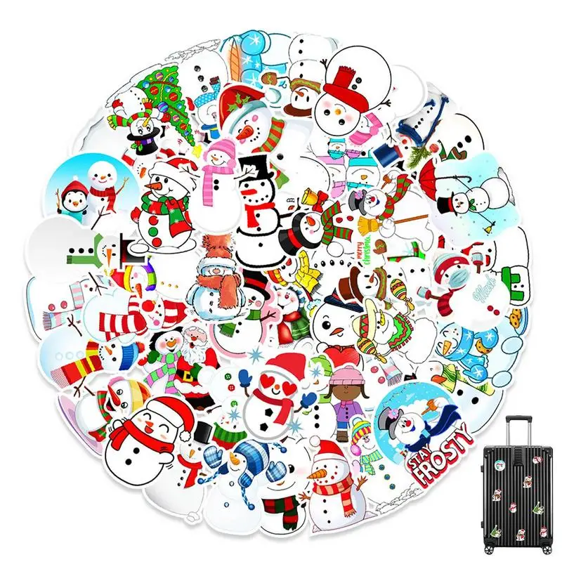 Christmas Decorations Stickers Non Repeating Christmas Themed Stickers 50pcs Christmas Holiday Stickers Decals For Journaling