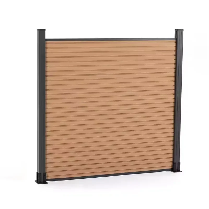 WPC Modern Renewable Sources Garden Fence Waterproof Outdoor Heat Treated Embossed 3D Modeling Security Fence Farms 8ft