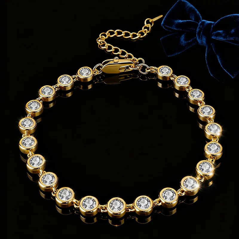 Copper electroplated with gold925Silver plating18KGold Moissanite Bracelet, Teardrop-Shaped Lab-Grown Diamond Bracelet, Adjustab