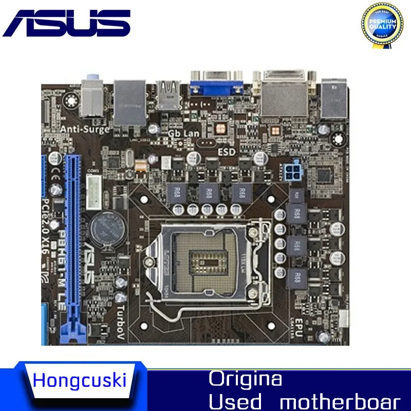 Imagem -05 - Placa-mãe Usada Original do Desktop para Asus Mainboard P8h61-m le R2.0 Lga1155 Soquete H61 Lga 1155 i3 i5 i7 Ddr3 Uatx Uefi Bios