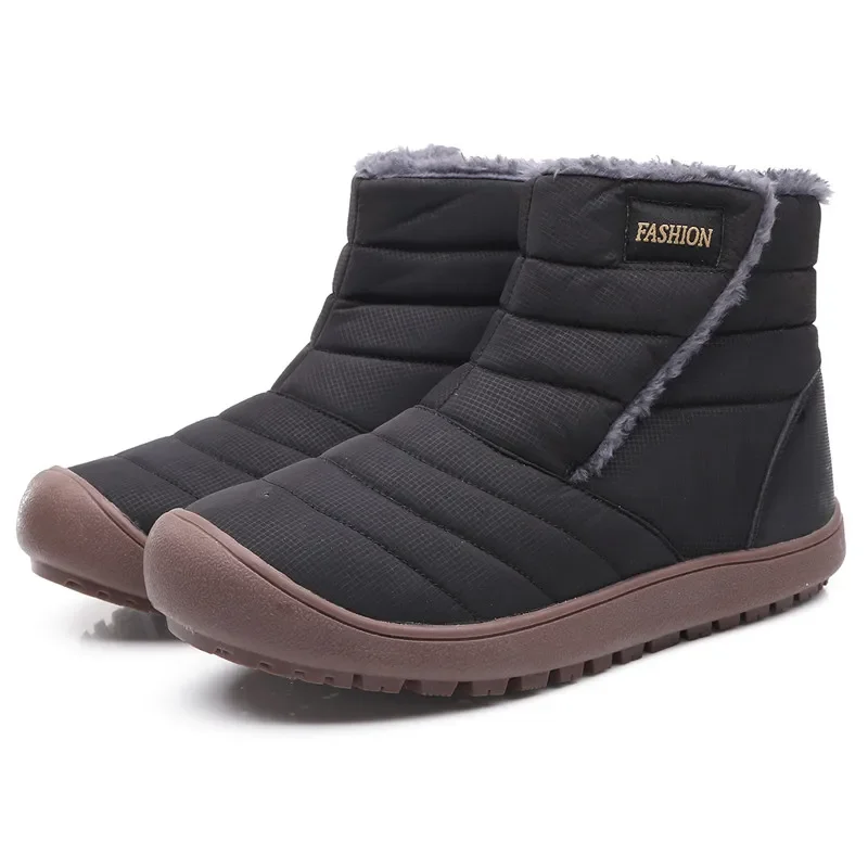 Botas de nieve impermeables para hombre, zapatos informales de trabajo, antideslizantes, de goma, talla grande