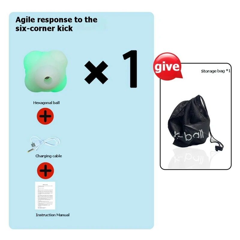 

Smart Agile Reaction Training Ball Light 6-Color Light Speed Agile Reaction Ball Equipment Reflex Ball Tools [AA74-AAA]